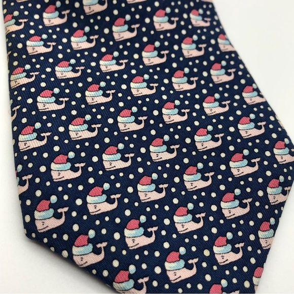 Vineyard Vines Other - Vineyard Vines Santa Whale Snow Silk Tie Boys One Size